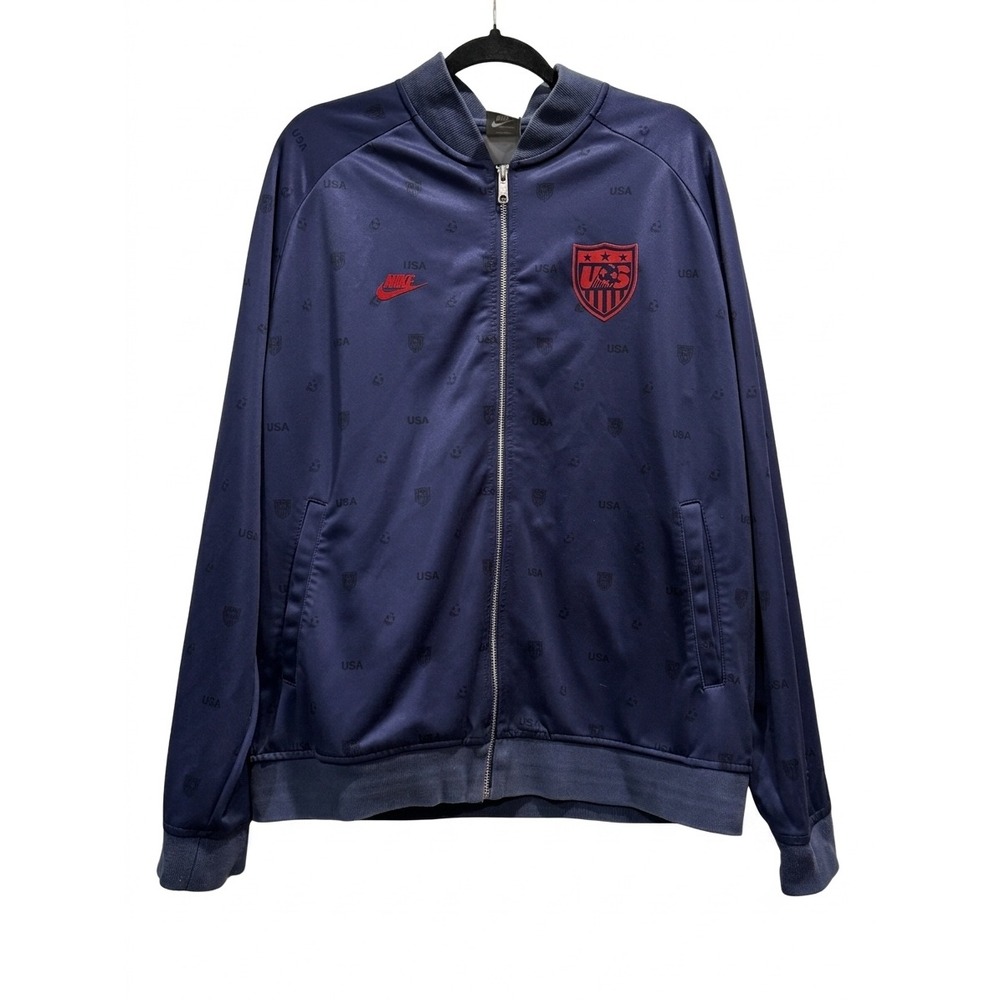 Nike Sportswear US Soccer Federation Track Jacket Navy Blue Red Mens XL USSF